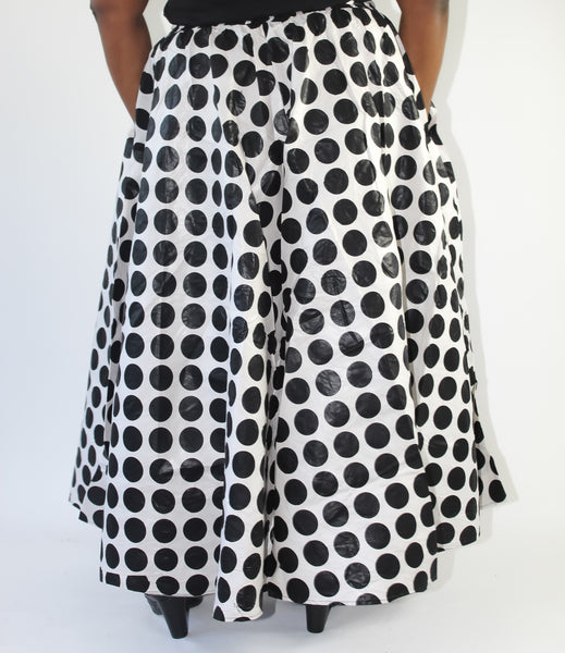 Black & White Polka Dot Skirt