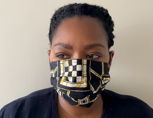 Black & Gold Face Mask