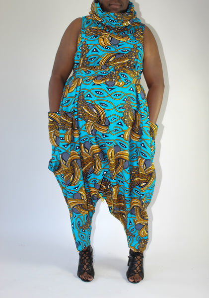 Blue Golden Jumpsuit