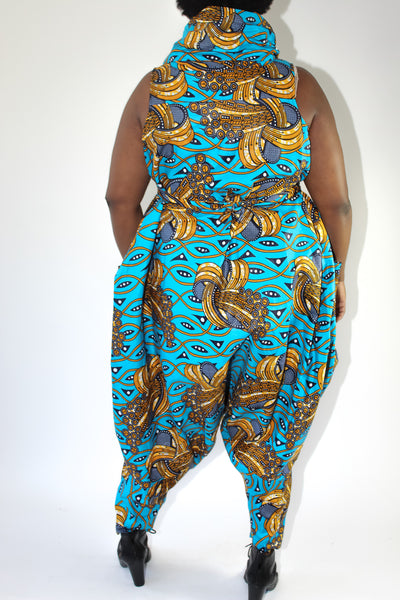 Blue Golden Jumpsuit