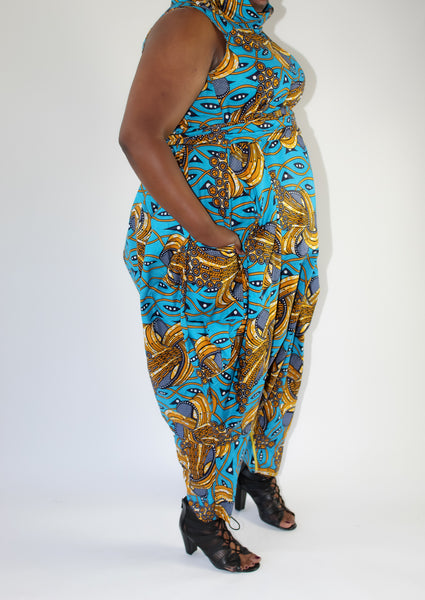 Blue Golden Jumpsuit