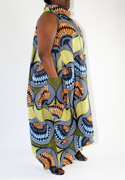 Blue, Orange & Yellow Jumpsuit