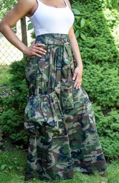 Wide Leg Camo Pants