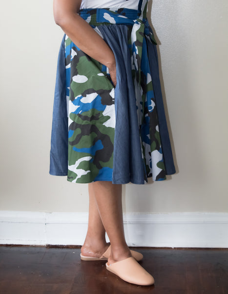 Blue Camo Skirt