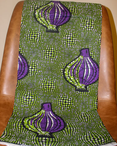 Green, Black & Purple Fabric