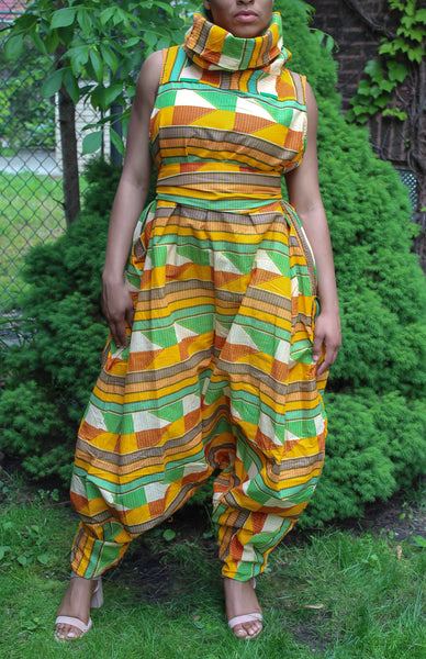 Kente Print Jumpsuit