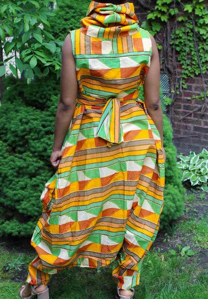 Kente Print Jumpsuit