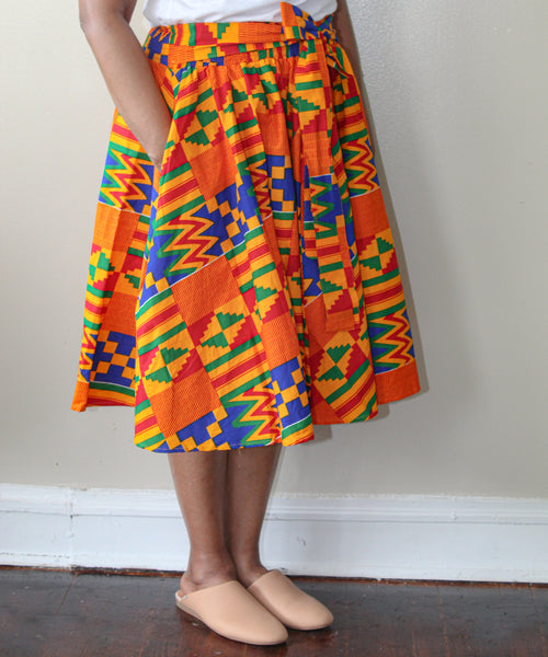 Kente Print Skirt