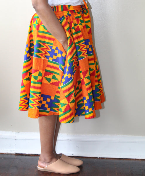 Kente Print Skirt