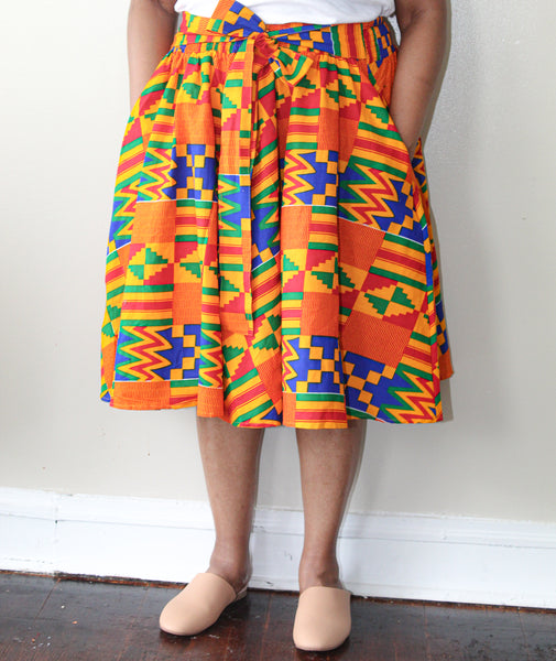 Kente Print Skirt