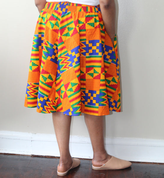 Kente Print Skirt