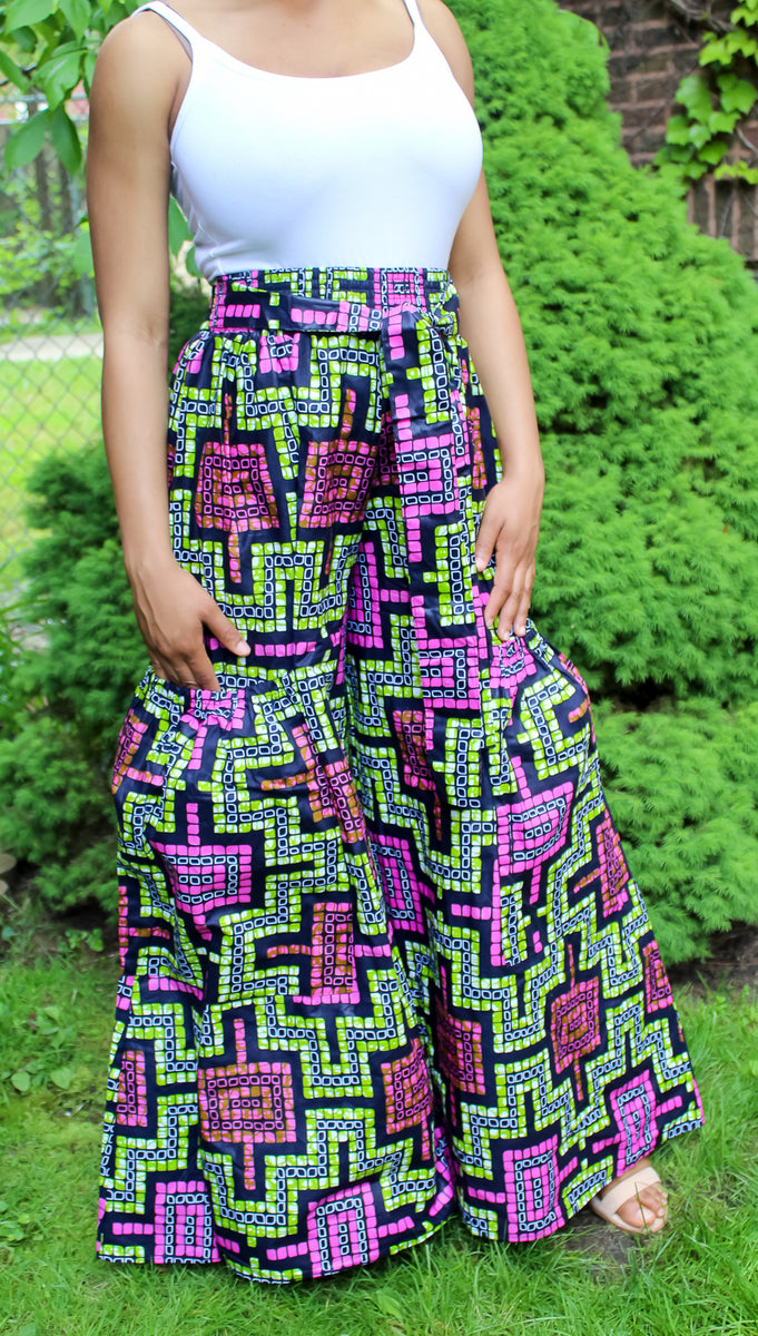 Orchid & Lime African Print Pants | kayraimports.com – Kayra Imports