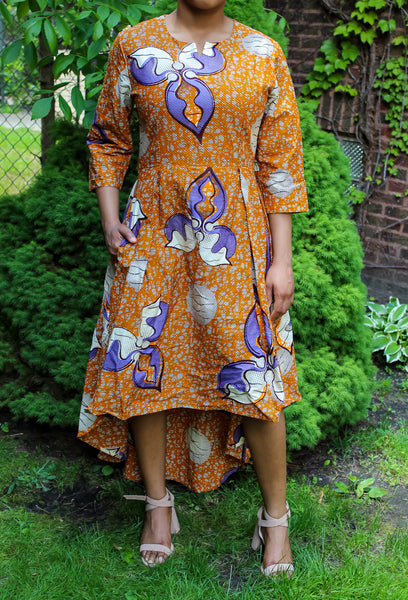 Orange High Low Dress
