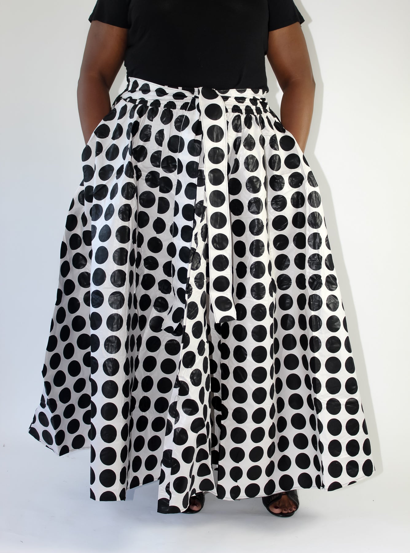 Black & White Polka Dot Skirt