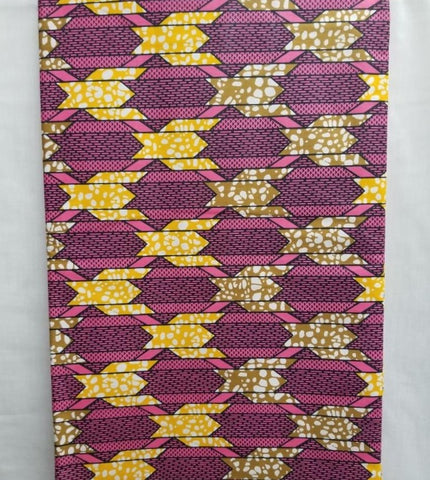 Pink & Orange African Print Fabric