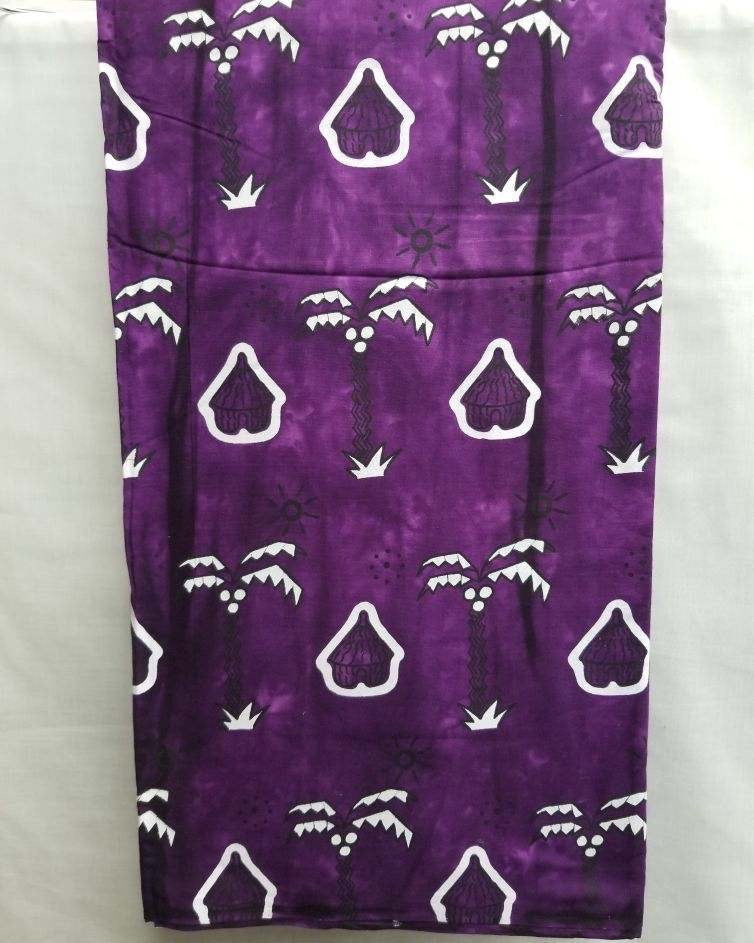 Purple Palm Tree African Print Fabric