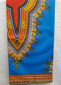Sky Blue Dashiki Print Fabric