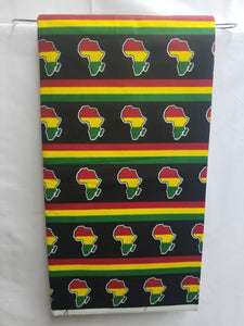 Africa Map African Print Fabric (#AP001)