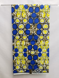 Royal Blue, Yellow & White Fabric