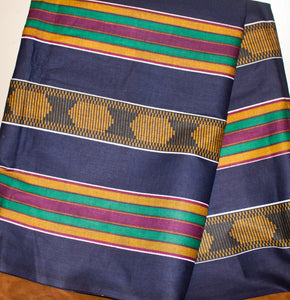 Navy, Maroon, Gold Fabric
