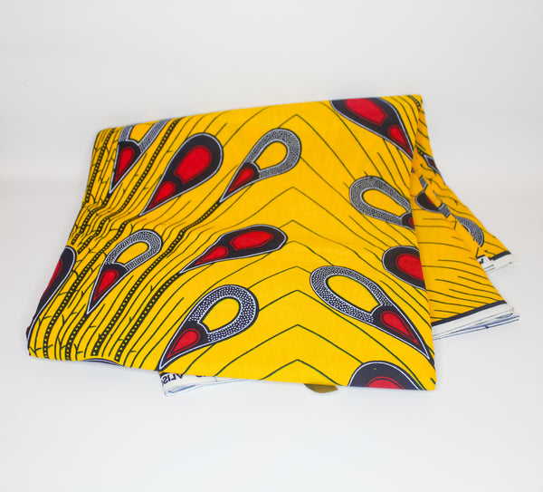 Yellow, Red, Navy Fabric