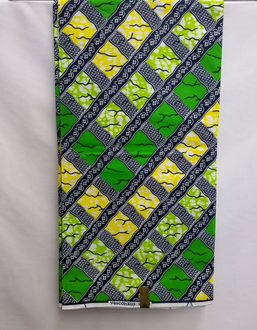 Green & Yellow Box Fabric