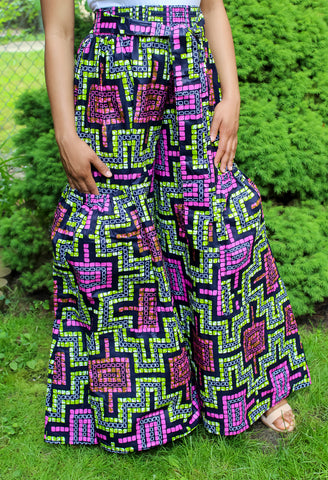 Orchid & Lime African Print Pants