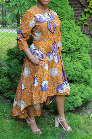 Orange High Low Dress